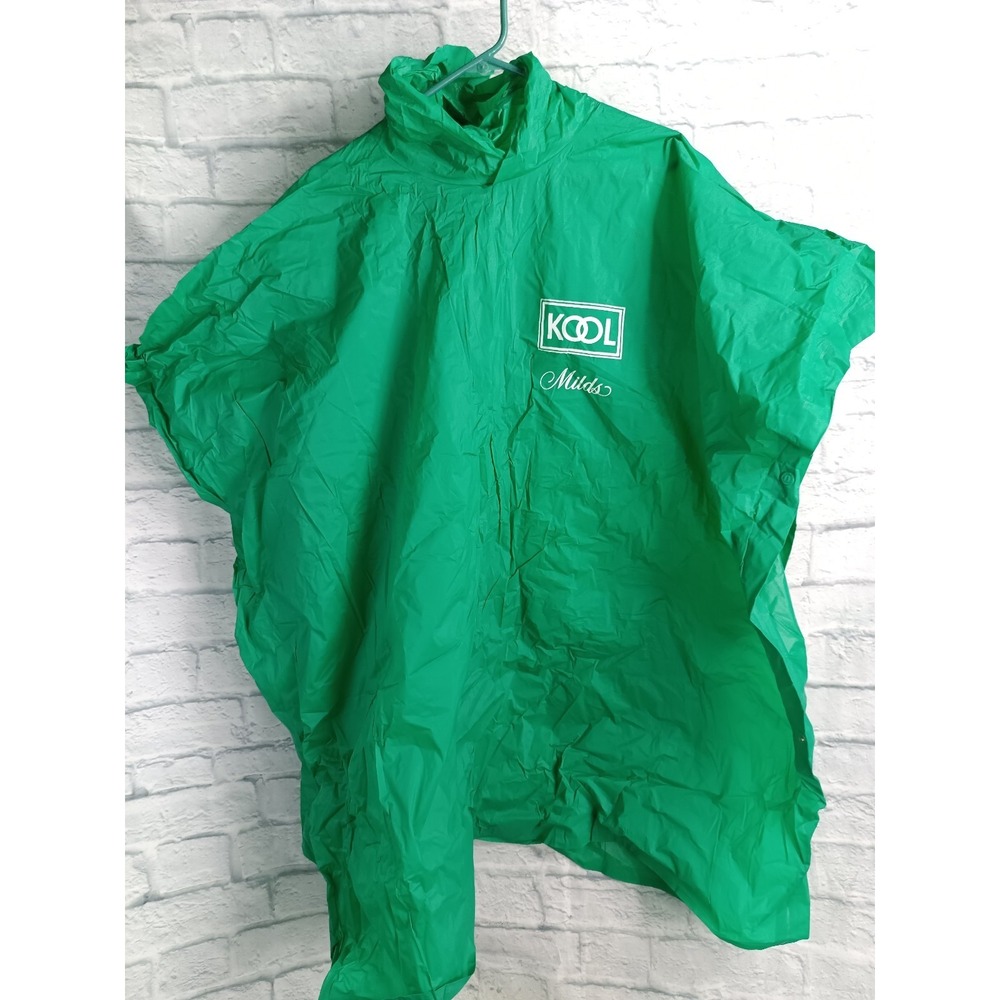 Kool Milds Green Promotional Rain Poncho Jacket Adult One Size Vintage a13